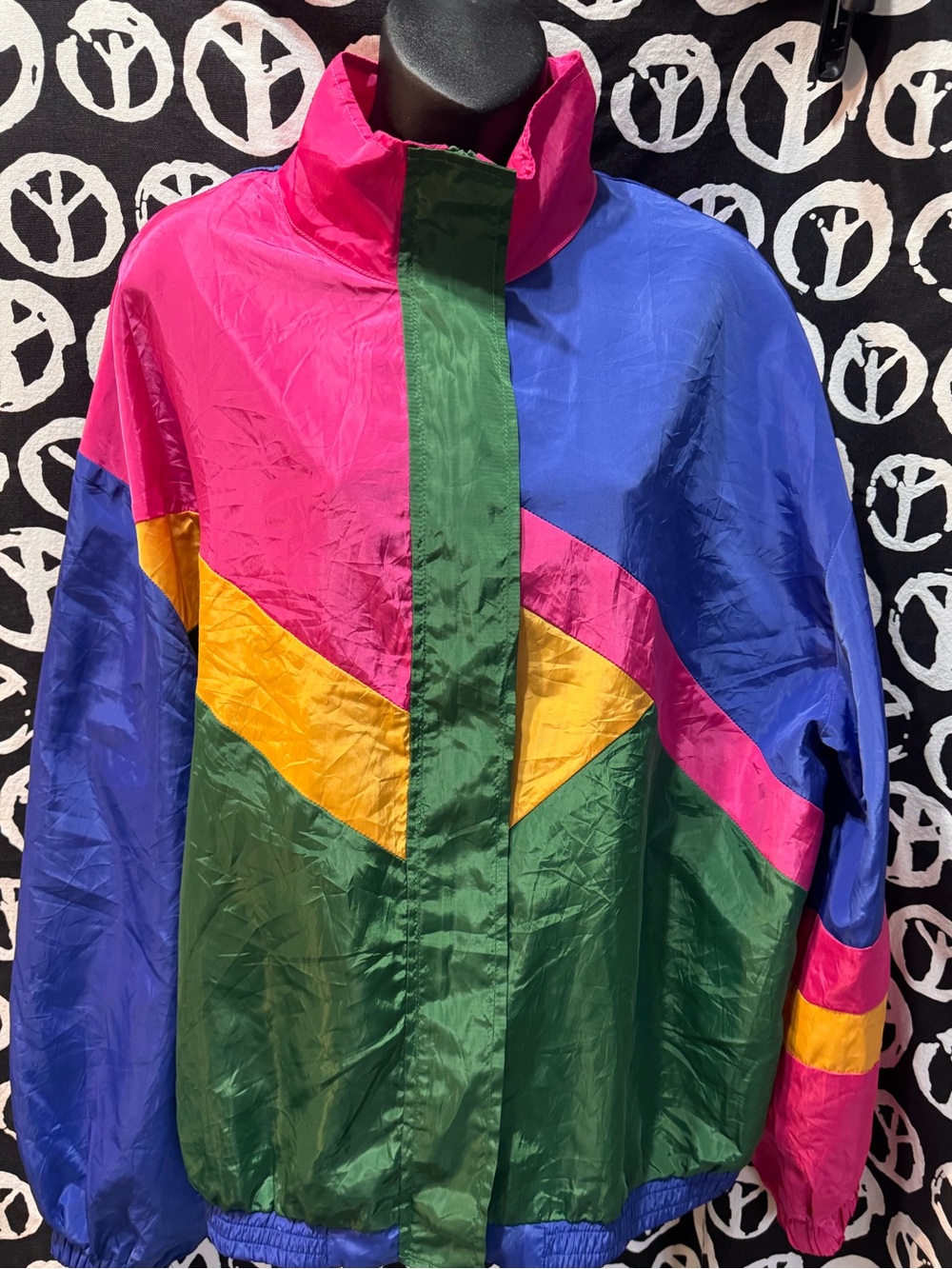 Vintage Colorblock Windbreaker Jacket